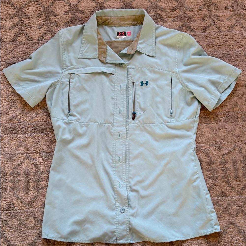 Under Armour Mint Green fishing shirt
